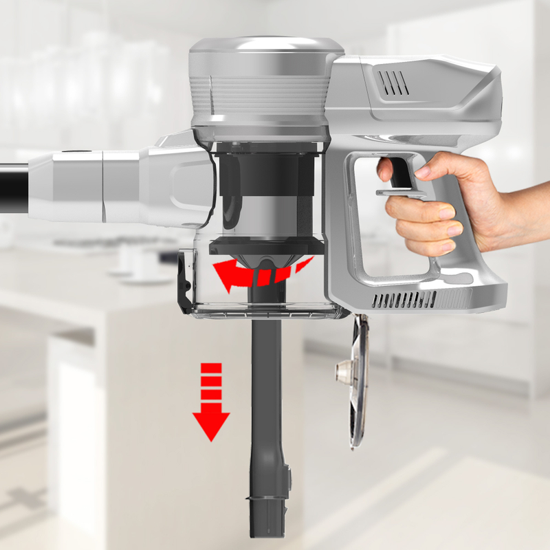 201A Akku-Staubsauger mit 315 W BLDC-Motor, LED-Display, Anti-Tangle-Bodenb&uuml;rste